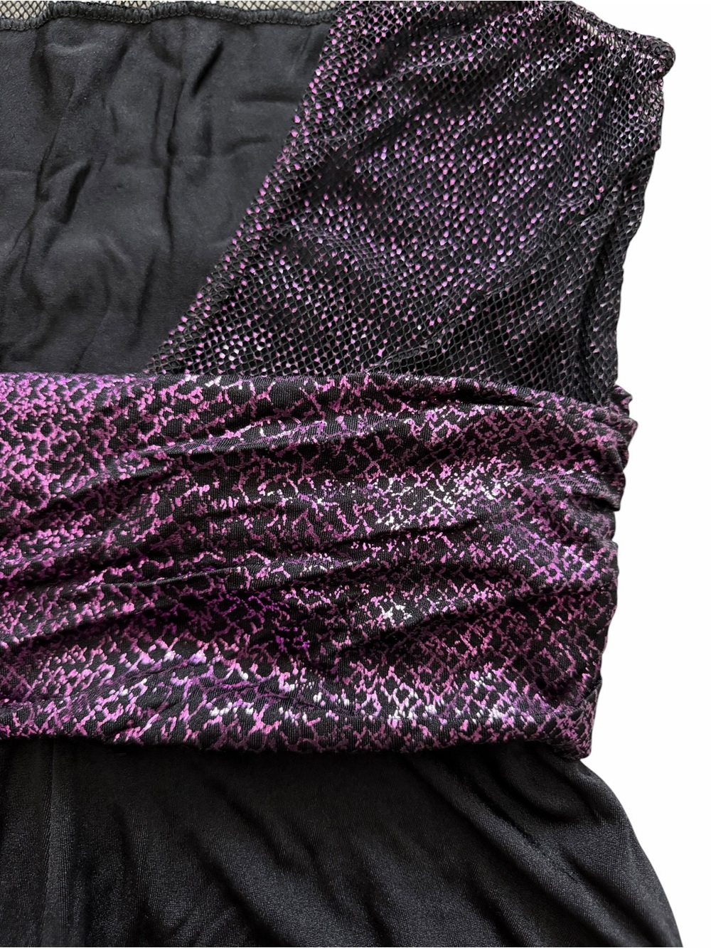 Vintage YSL Yves Saint Laurent Mesh Illusion Neck One Piece Glitter Swimsuit - Picture 7 of 11